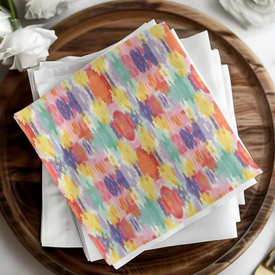 Digital Ikat Seamless Pattern, Modern Tribal Print, Commercial Use POD, Boho Fabric Design, Saturated Summer, Vibrant Ethnic Repeat