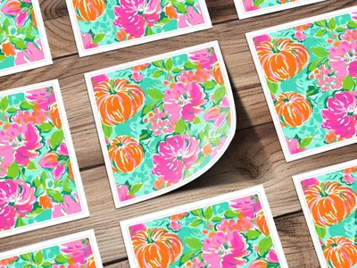 Preppy Pumpkins Seamless Pattern