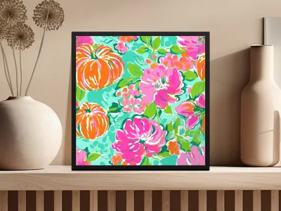 Preppy Pumpkins Seamless Pattern