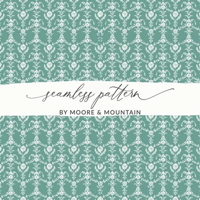 Digital Shabby Chic Floral Pattern, Seamless Vintage Wallpaper, Boho Lace, Antique Textile Print, Elegant Fabric, Muted Color Pattern