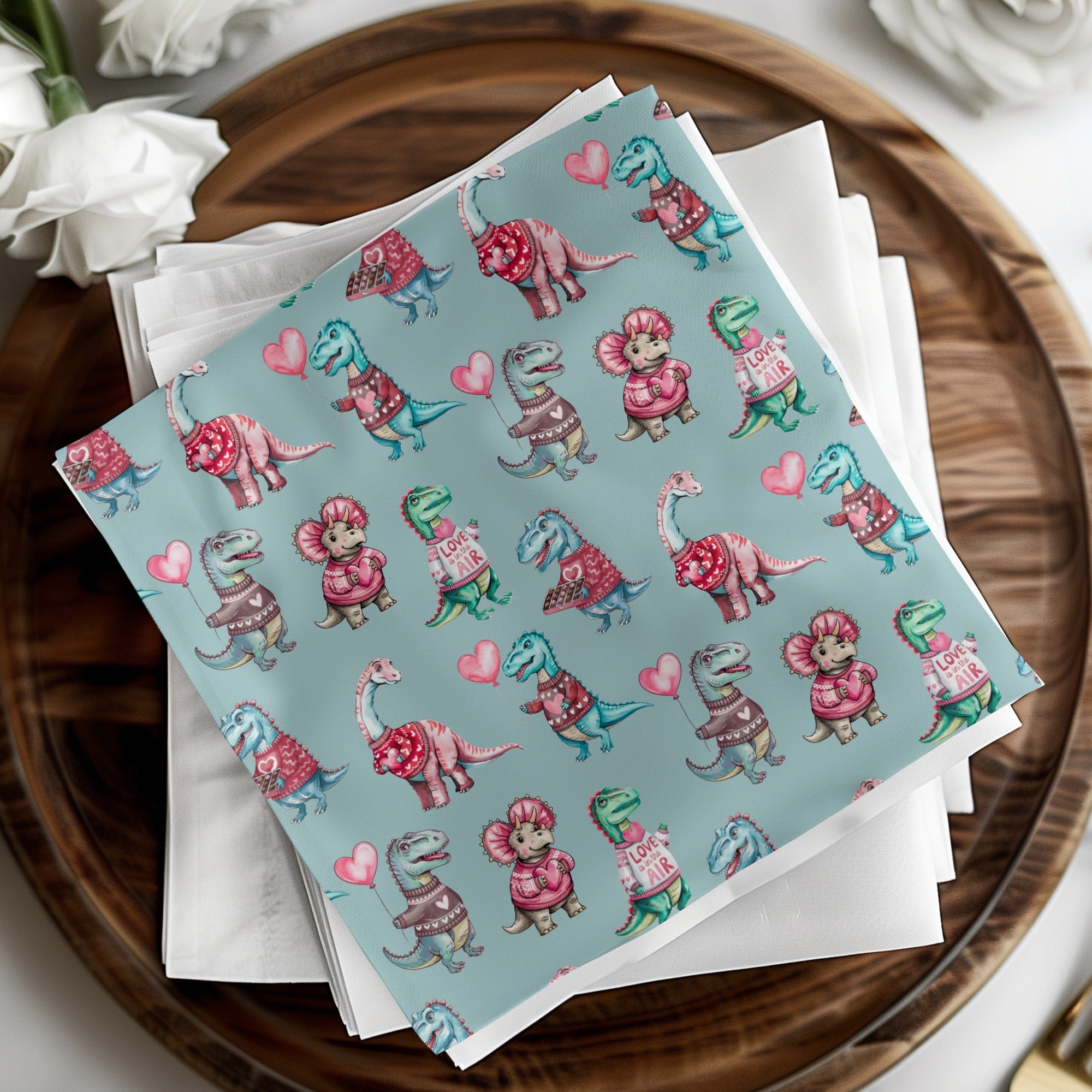 Dinosaur Valentine Seamless Pattern, Digital Paper, Cute Dino Pattern, Dinosaur Love, Kawaii Dino, Valentine Pattern, Digital Download