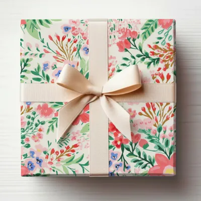 Ditsy Christmas Foliage Floral Seamless Pattern for Commercial Use