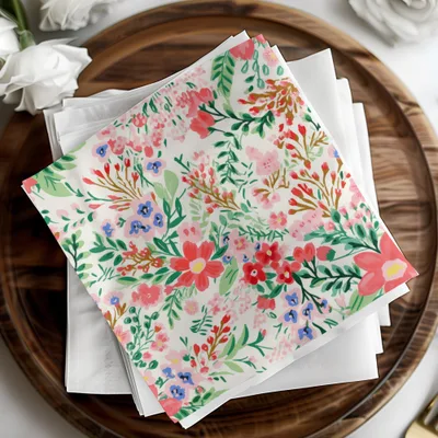 Ditsy Christmas Foliage Floral Seamless Pattern for Commercial Use
