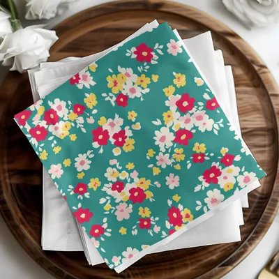 Ditsy Christmas Rose Pattern, Seamless Holiday Floral, Festive Floral Repeat, Winter Floral Repeat, Christmas Digital Paper