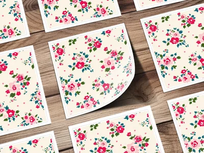 Ditsy Christmas Rose Pattern, Seamless Winter Flowers, Romantic Holiday Pattern, Holiday Fabric Design, Festive Floral Repeat, Digital