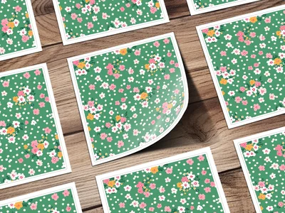 Ditsy Ditsy Christmas Pattern, Floral Repeat, Winter Wrapping Paper Design, Seamless Holiday Floral, Romantic Holiday Pattern Digital