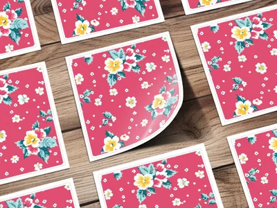 Ditsy Ditsy Seamless Christmas Pattern Digital, Red Pink White Flowers, Winter Floral Repeat, Holiday Scrapbook Paper, Christmas Print