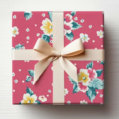 Ditsy Ditsy Seamless Christmas Pattern Digital, Red Pink White Flowers, Winter Floral Repeat, Holiday Scrapbook Paper, Christmas Print
