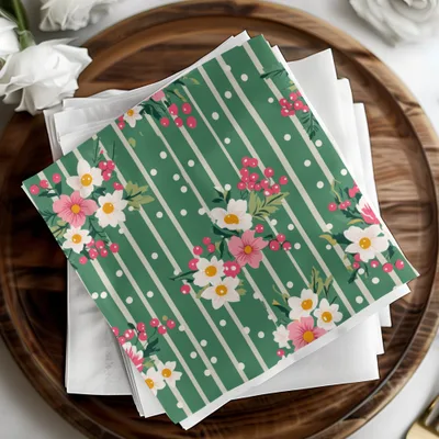 Ditsy Ditsy Seamless Christmas Pattern, Festive Digital Background, Christmas Rose Pattern, Modern Holiday Fabric Design