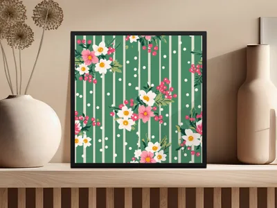 Ditsy Ditsy Seamless Christmas Pattern, Festive Digital Background, Christmas Rose Pattern, Modern Holiday Fabric Design