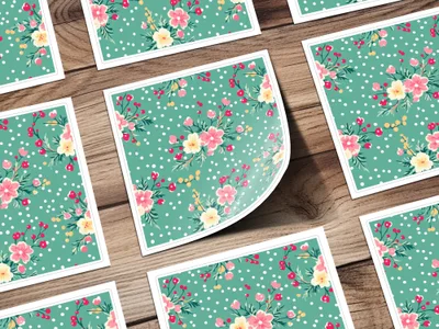 Ditsy Ditsy Seamless Christmas Pattern, Holiday Fabric Design, Pastel Winter Floral Repeat, Modern Holiday Scrapbook Digital Paper