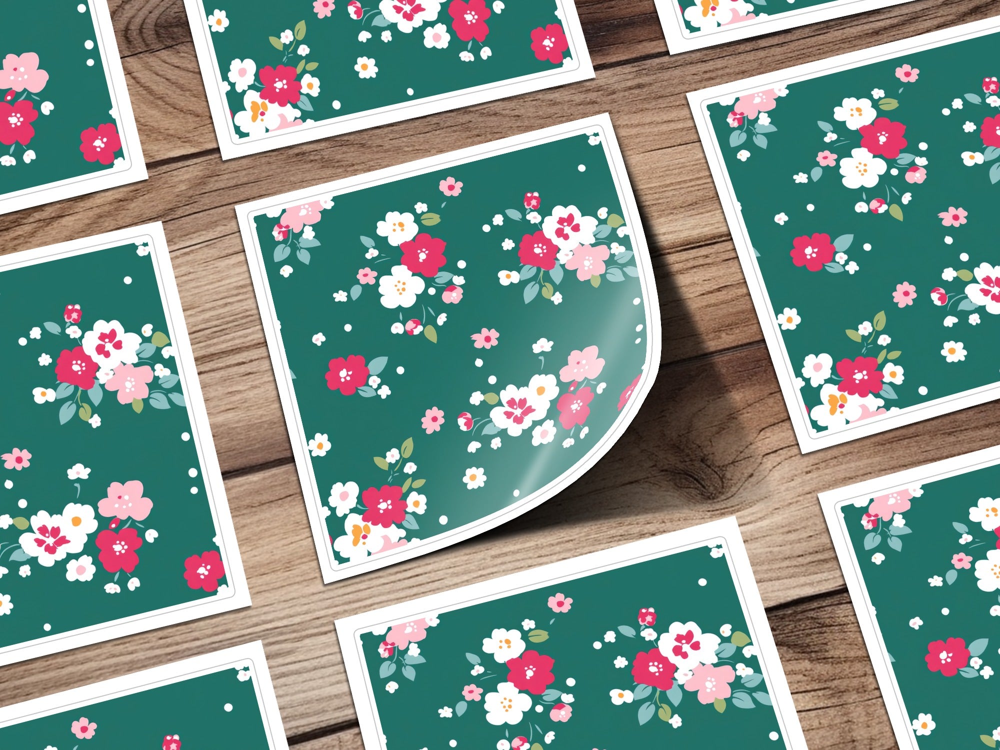 Ditsy Ditsy Seamless Christmas Pattern, Winter Floral Repeat, Festive Digital Background, Holiday Scrapbook Paper, Seamless Textile Design