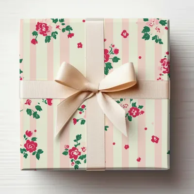 Ditsy Ditsy Seamless Christmas Pattern, Winter Floral Repeat, Pink Rose Floral, Holiday Scrapbook Paper, Festive Digital Background