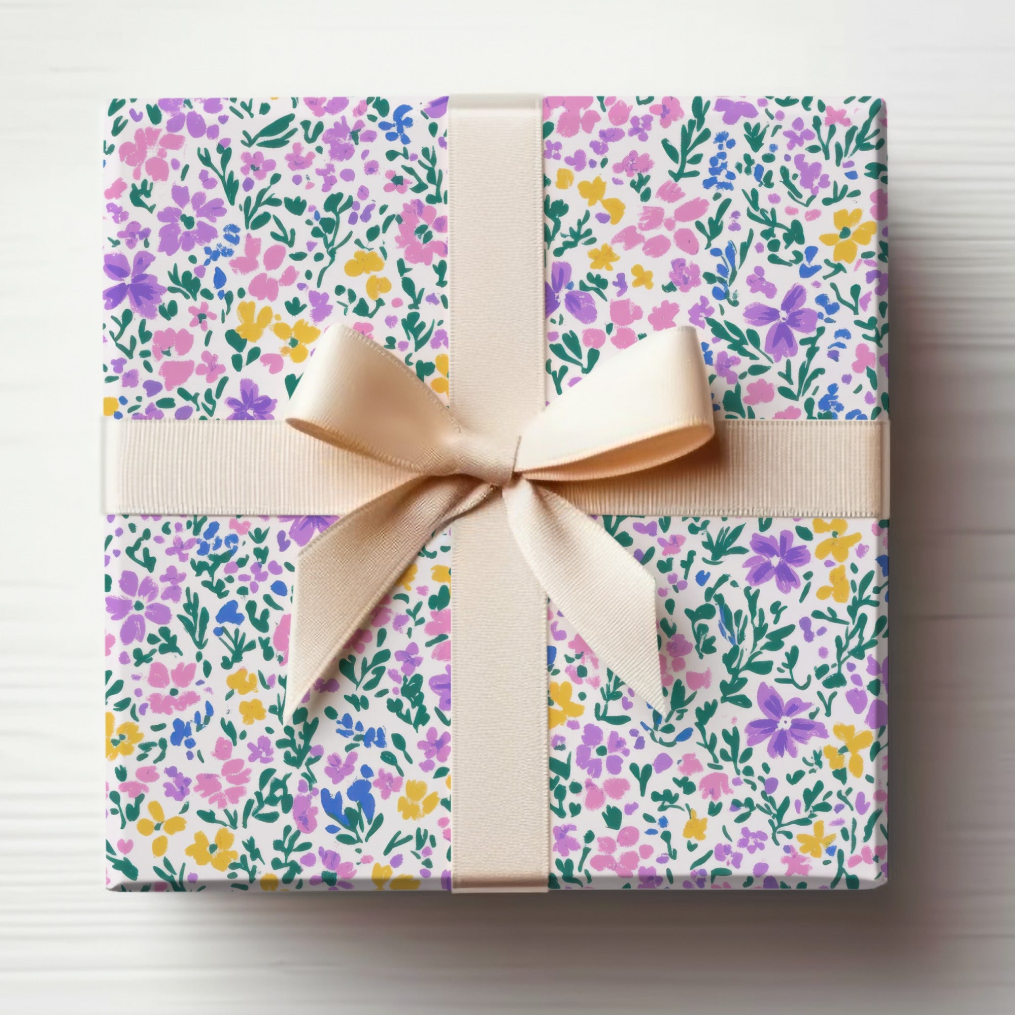 Ditsy Floral Seamless Pattern, Blush, Yellow, Lilac Digital Paper, Floral Fabric Design, Boho Floral Seamless Pattern