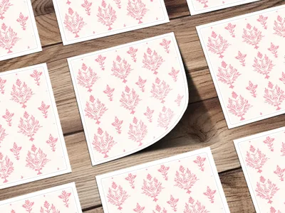 Dusty Pink Modern Damask Simple Pattern