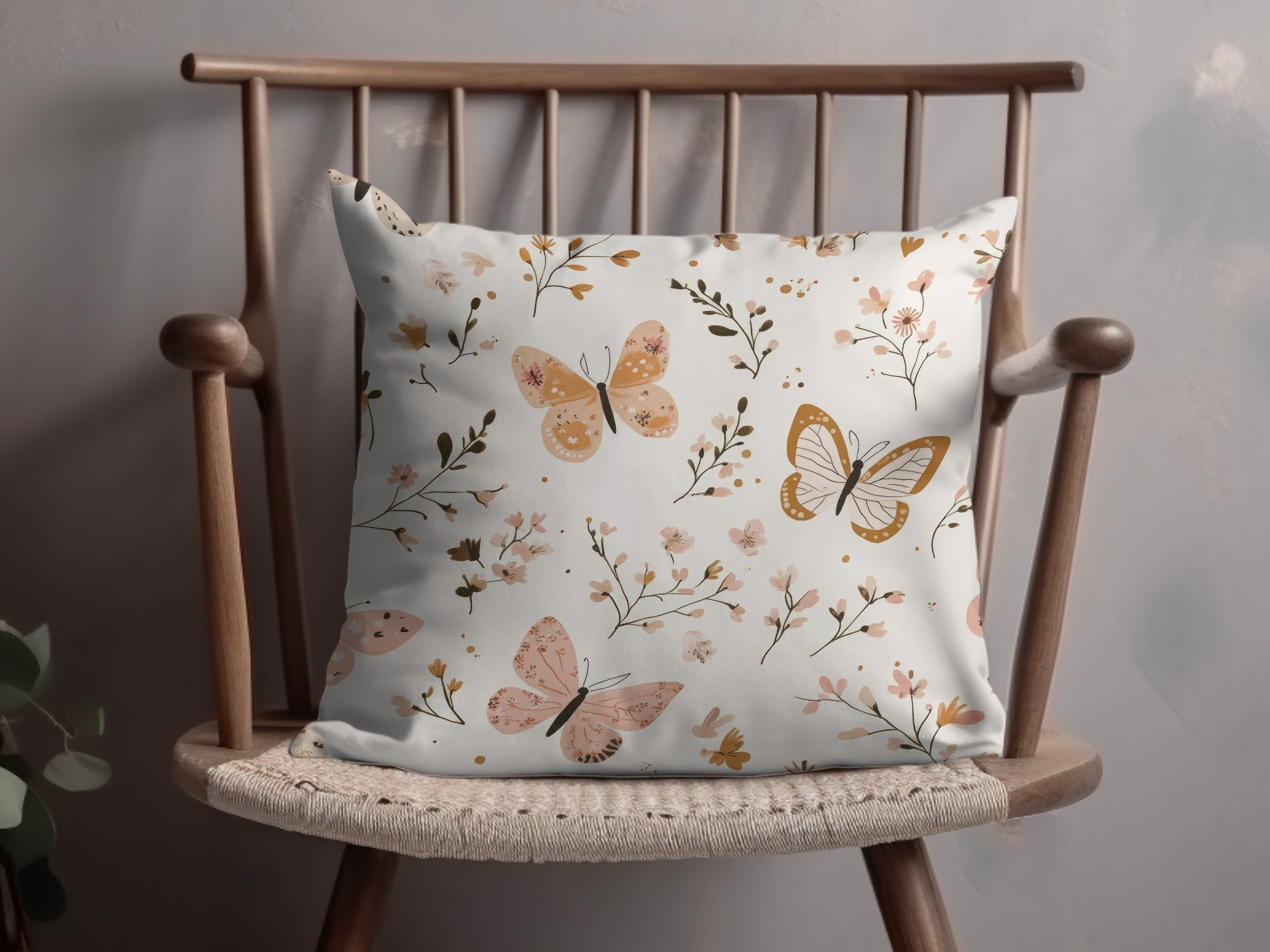 Dusty Pink Modern Wildflower Seamless Digital