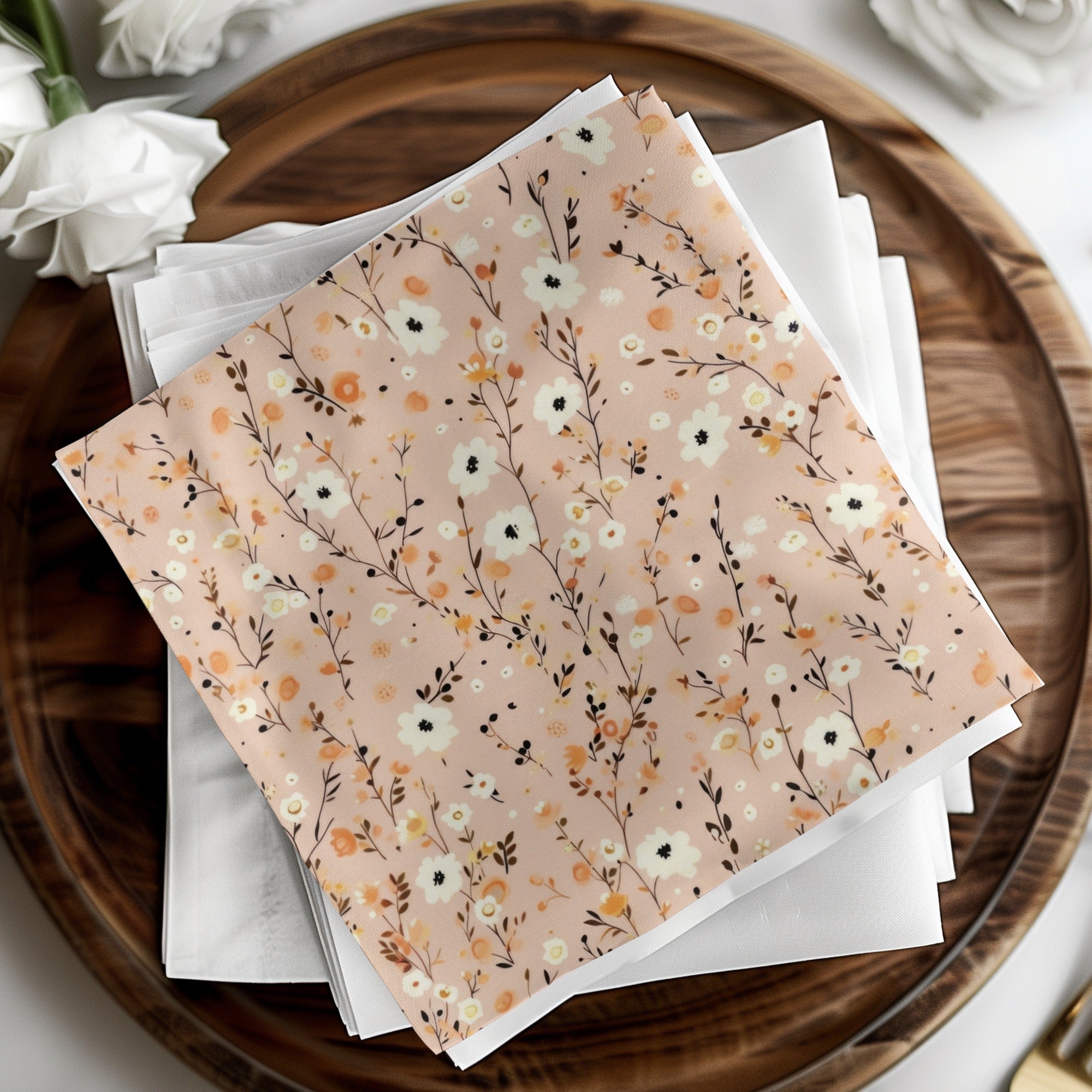 Dusty Pink Modern Wildflower Seamless Pastel Pattern Digital