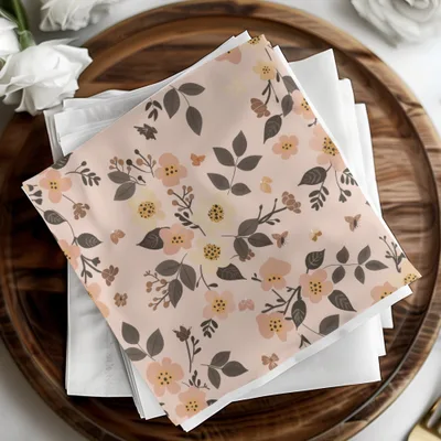 Dusty Pink Modern Wildflower Seamless Pastel Wildflowers