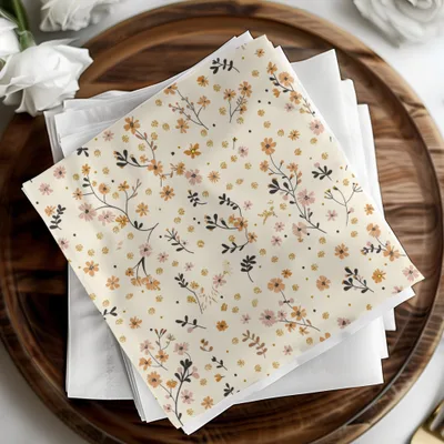 Dusty Pink Modern Wildflower Seamless Pattern Digital