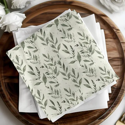 Earthy Green Surface Design Organic Leaf Seamless Pattern