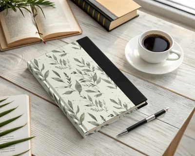 Earthy Green Surface Design Organic Leaf Seamless Pattern