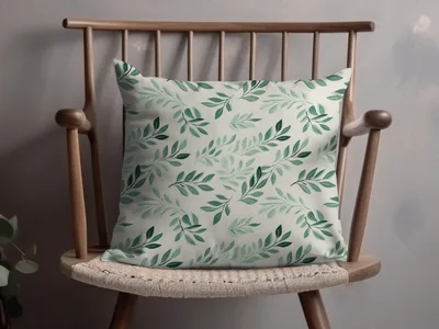 Earthy Green Surface Design Organic Leafy Pattern
