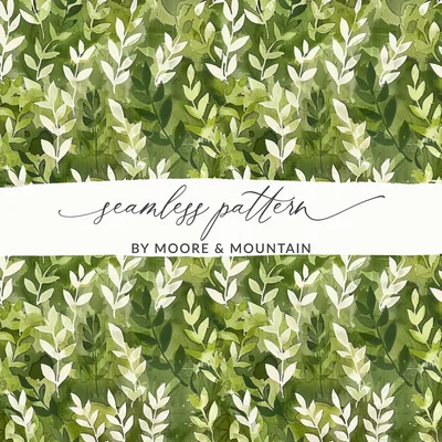 Earthy Green Surface Design Tonal Green Abstract Print