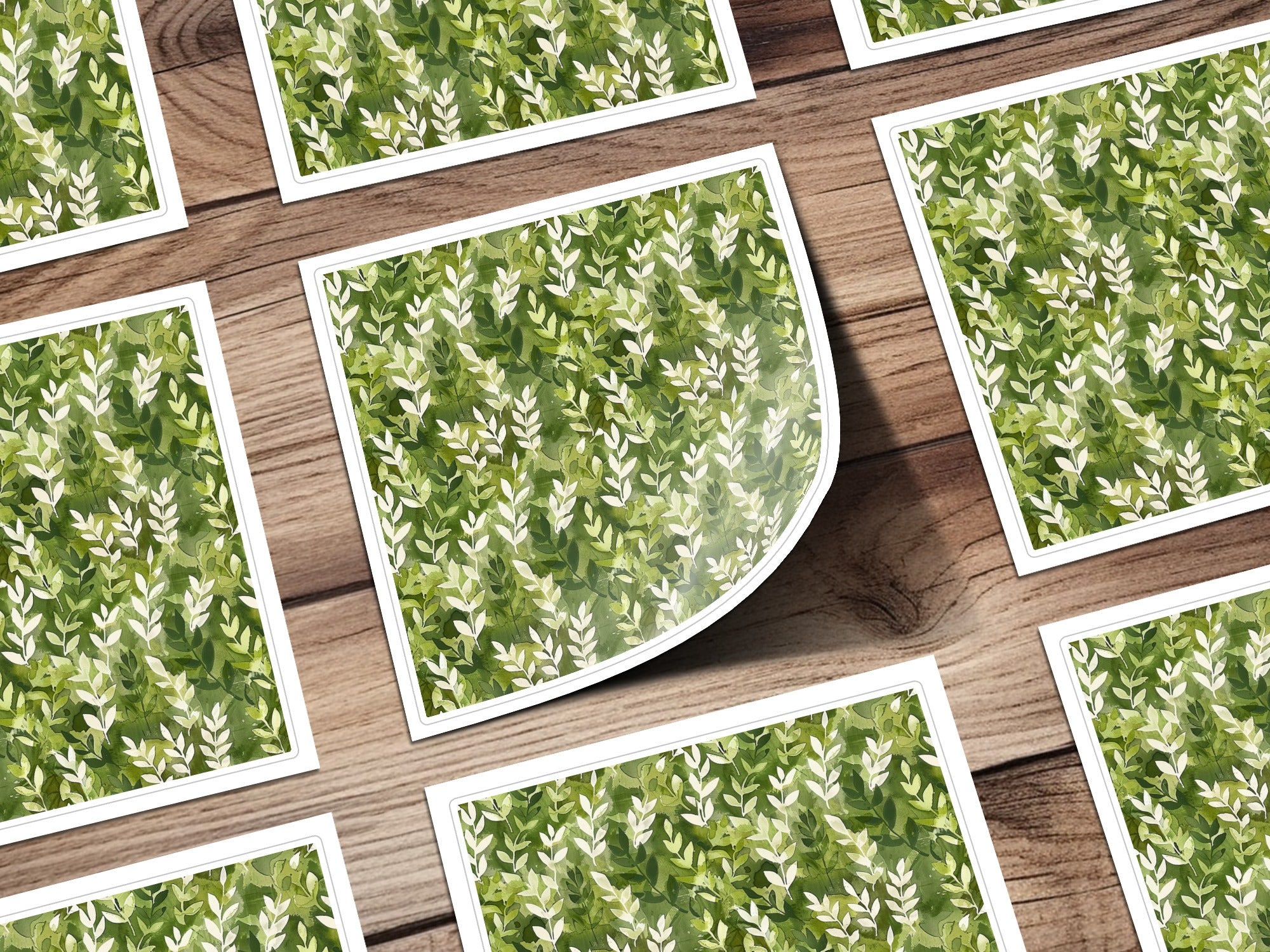 Earthy Green Surface Design Tonal Green Abstract Print