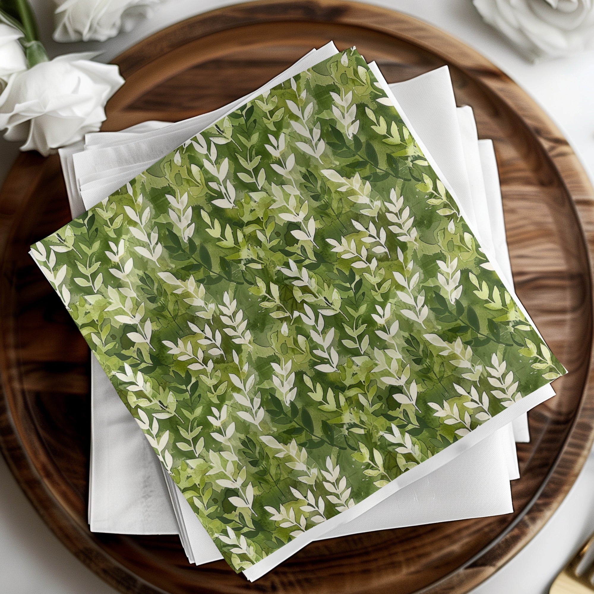 Earthy Green Surface Design Tonal Green Abstract Print