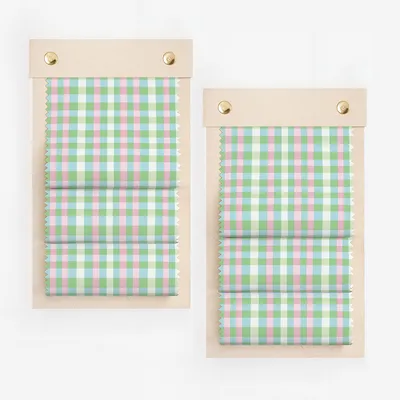 Easter Plaid Pink Green Light Blue Checkered Pattern