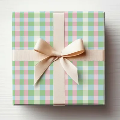 Easter Plaid Pink Green Light Blue Checkered Pattern