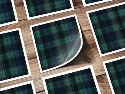 Elegant Black and Green Tartan Seamless Pattern Design Digital