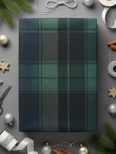 Elegant Blue And Green Plaid Scottish Tartan Background