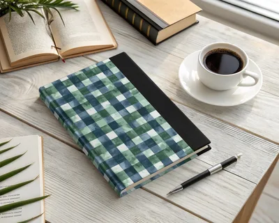 Elegant Blue Green Watercolor Checkered Background Digital