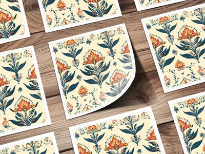 Elegant Floral Arrangement for a Seamless Indian Pattern