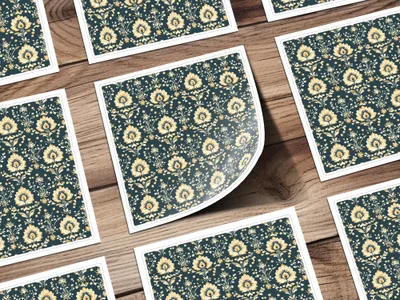 Elegant Floral Indian Motif Design Pattern Seamless