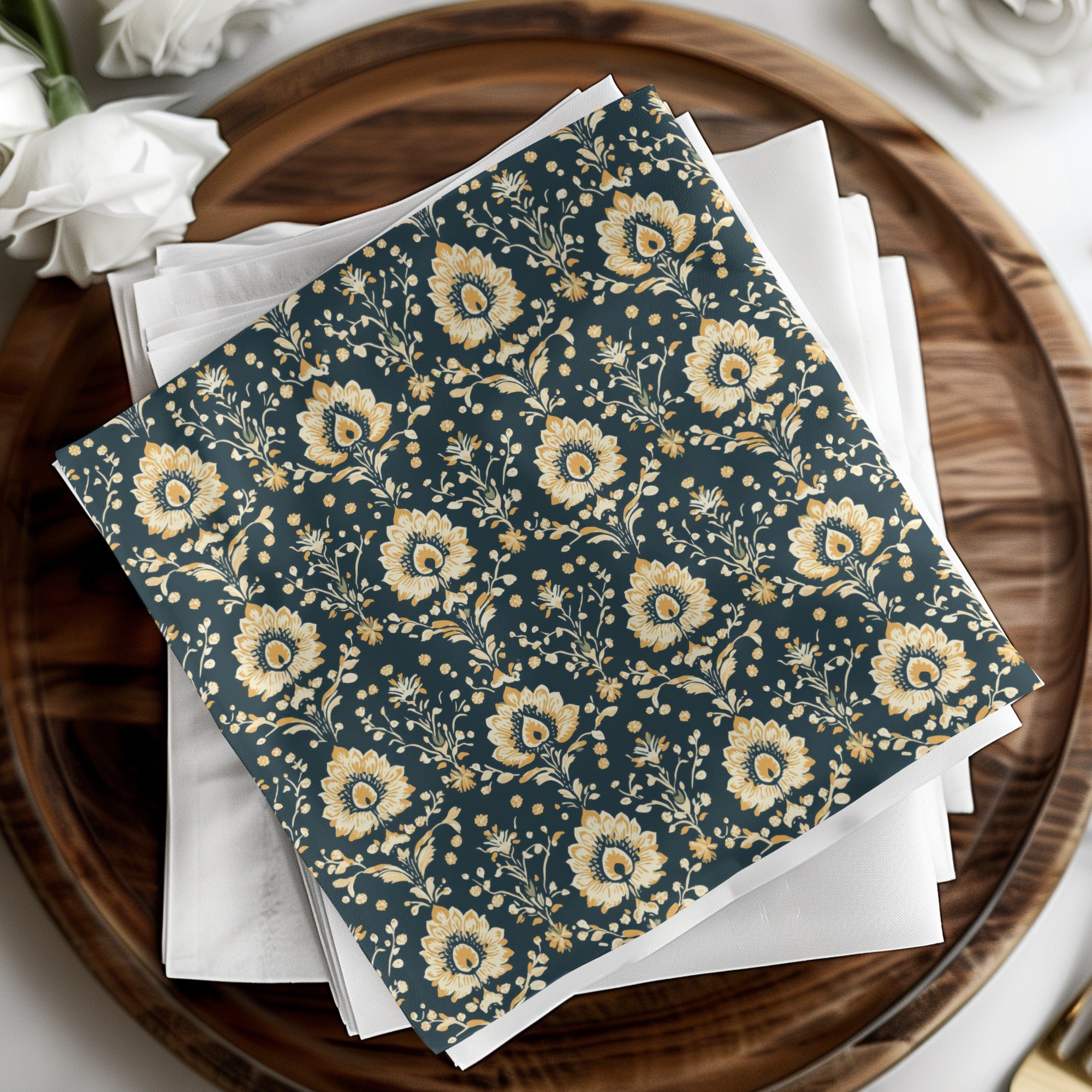 Elegant Floral Indian Motif Design Pattern Seamless