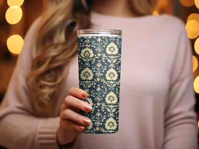 Elegant Floral Indian Motif Design Pattern Seamless