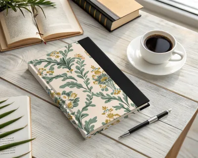 Elegant Floral Seamless Pattern with Greenery and Blooms Digital
