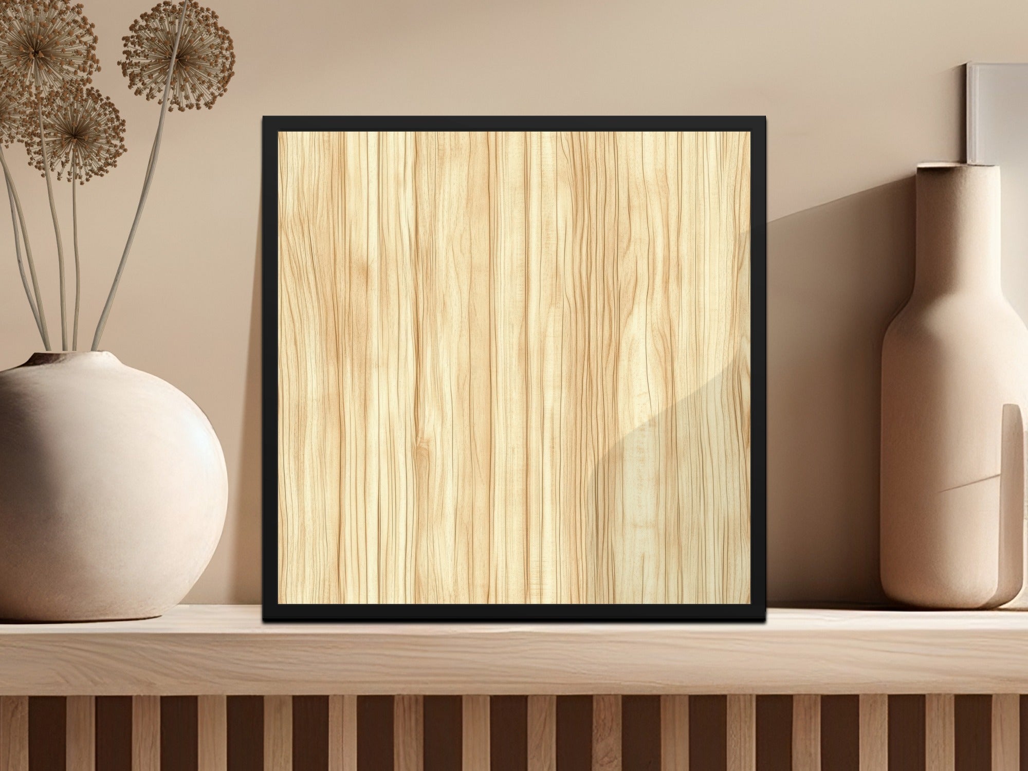 Elegant Light Wood Grain Seamless Texture Digital