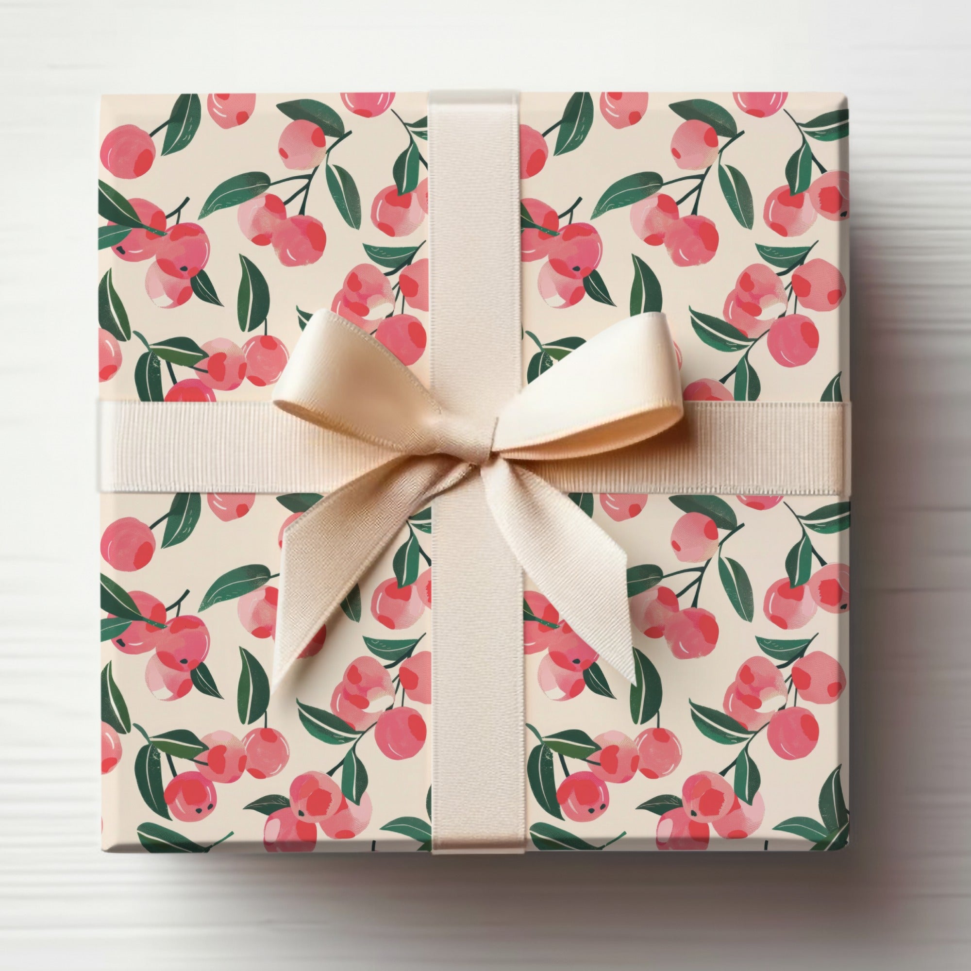 Girly Cherry Seamless Pattern for Sublimation Commercial Use