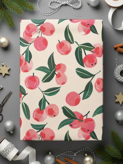 Girly Cherry Seamless Pattern for Sublimation Commercial Use