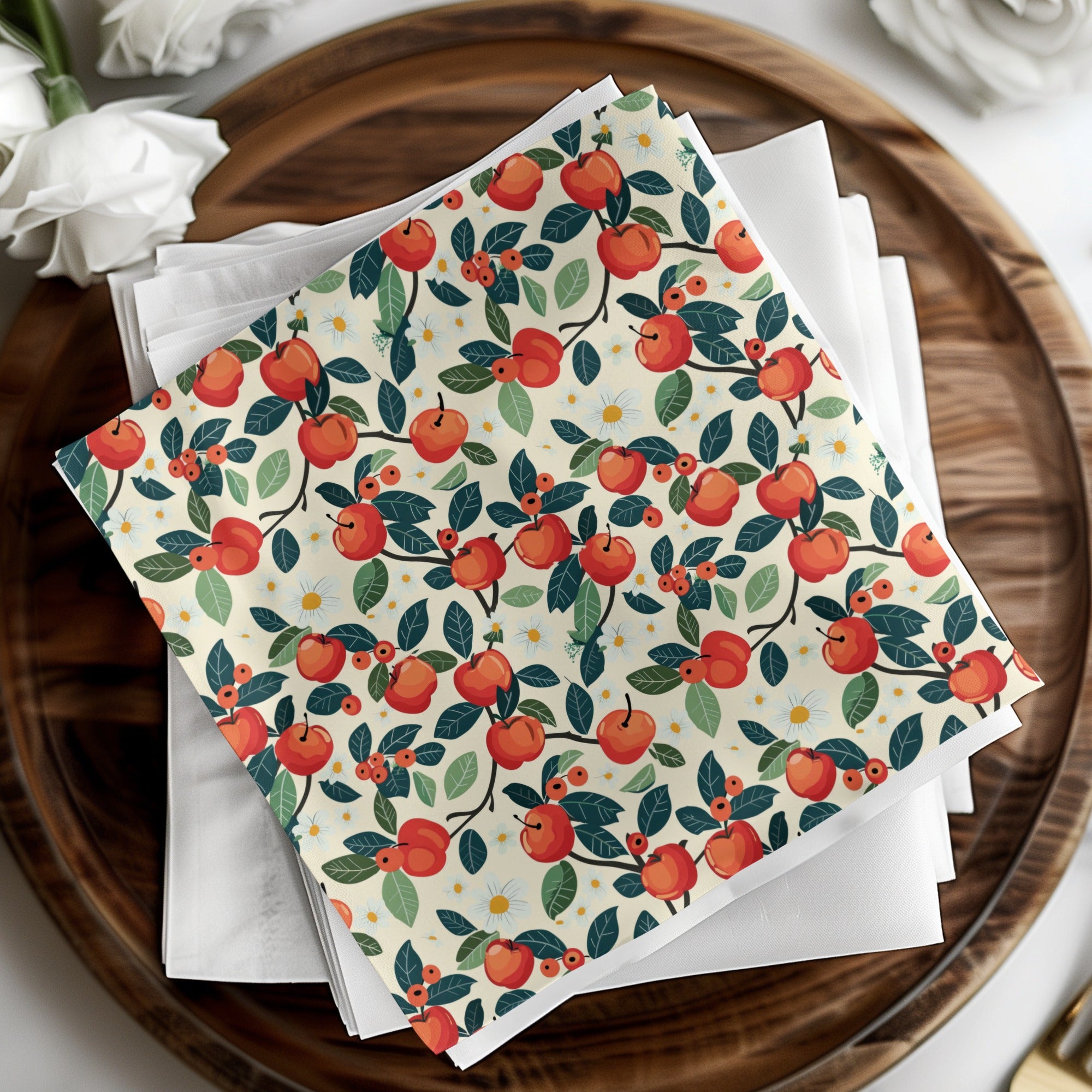 Teachers Fall Apples Seamless Pattern For Sublimation High Resolution
