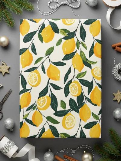Gouache Lemons Background Seamless Pattern Girly Fruit Seamless Pattern PNG