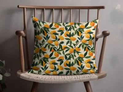 Cute Painterly Oranges Pattern PNG High Resolution Image