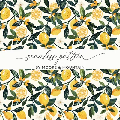 Feminine Fruity Seamless Pattern Commercial Use PNG