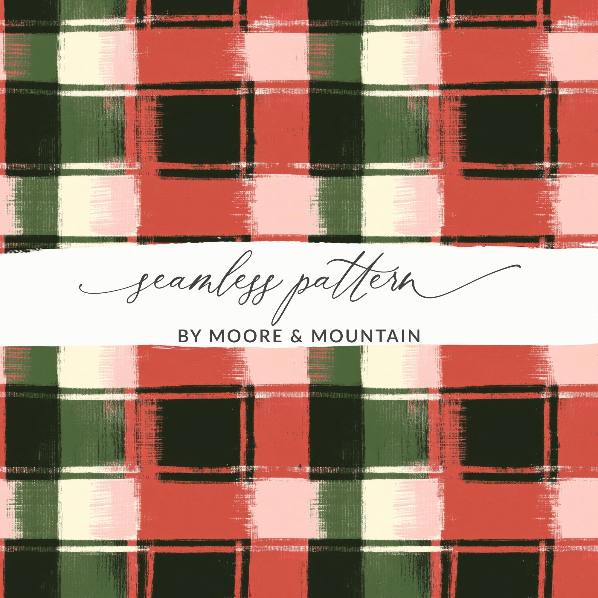 Festive Plaid Red Green Digital Download | Christmas Plaid Digital Image | Holiday Plaid Pattern | Printable Holiday Decor
