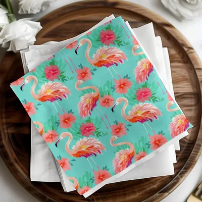 Flamingo Seamless Pattern Digital Paper, Tropical Flamingo Print, Summer Flamingo Digital, Colorful Repeat Pattern, Floral Flamingo File