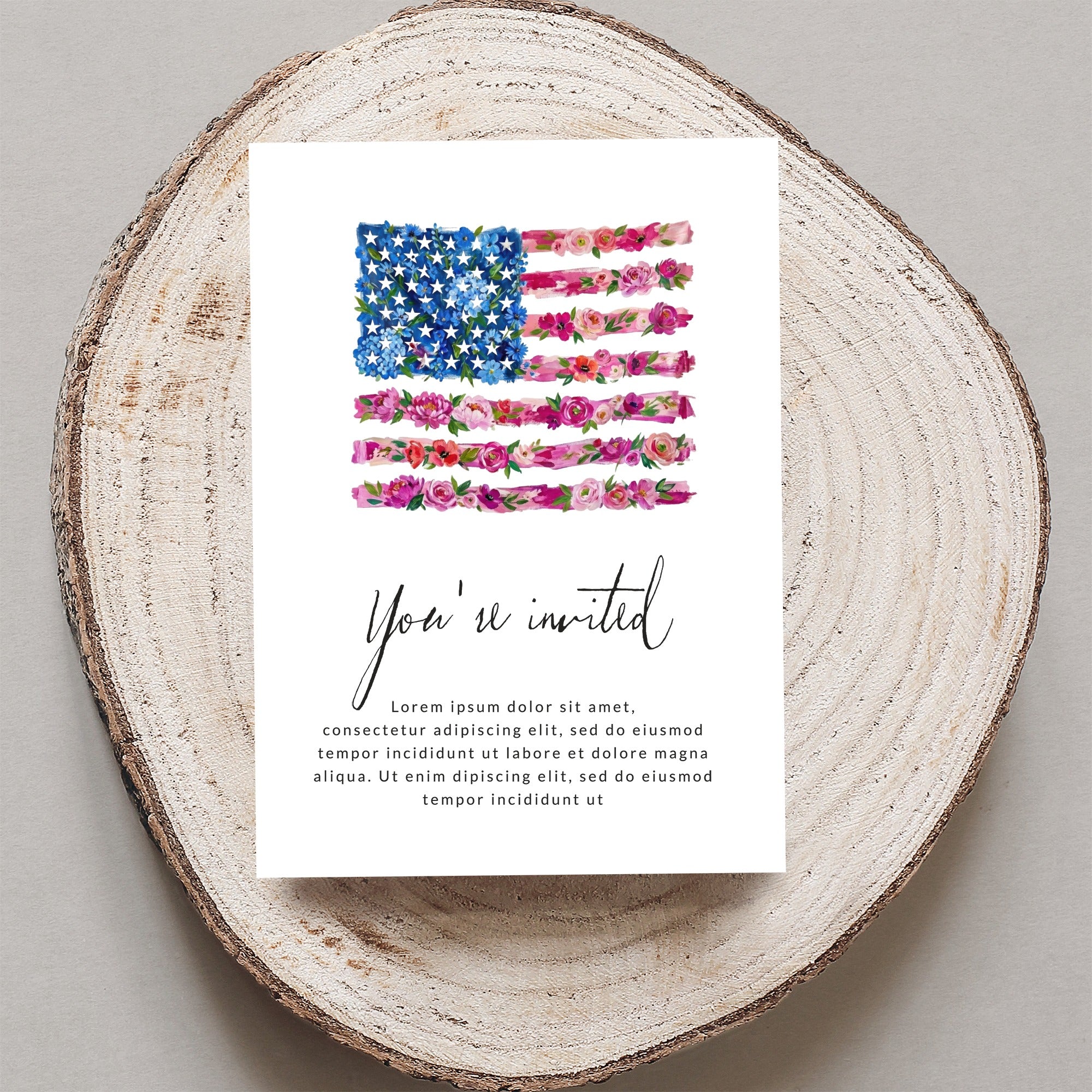 Floral American Flag PNG T Shirt Design, Flower American Flag T Shirt SVG and PNG Digital Files