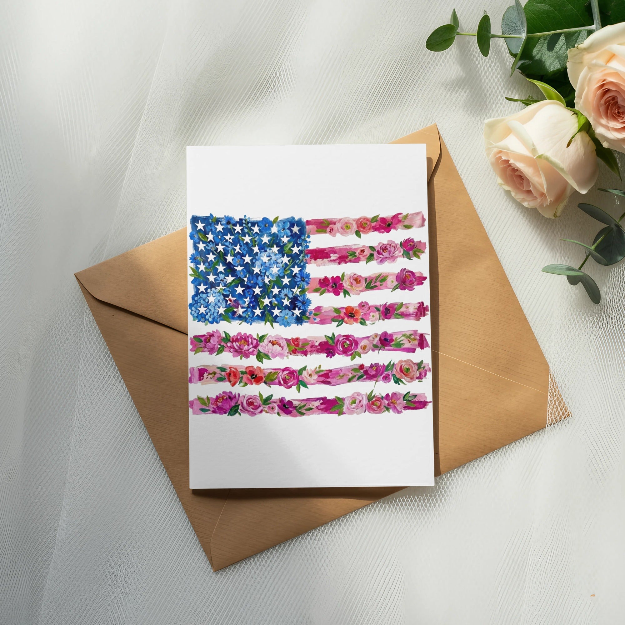 Floral American Flag PNG T Shirt Design, Flower American Flag T Shirt SVG and PNG Digital Files